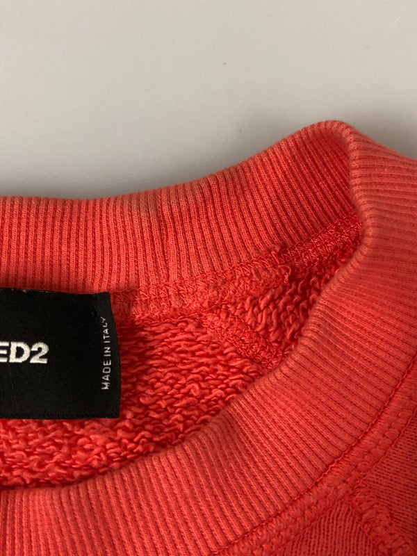 【中古品】【メンズ】 DSQUARED2 ディースクエアード × LOVE IS S71GU0405 SWEATSHIRT スウェット トレーナー 141-260520-AS-7-min サイズ：M カラー：コーラルピンク 万代Net店