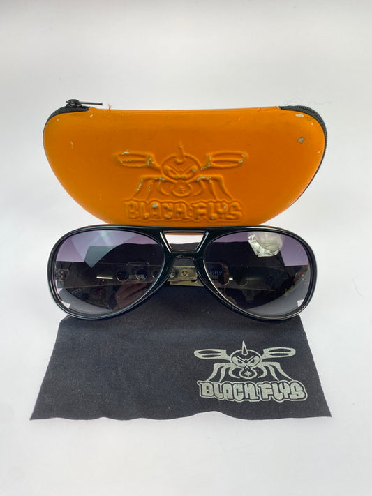 【中古品】【メンズ】 BLACK FLYS ブラックフライズ SUNGLASSES KING FLY サングラス キングフライ メタルテンプル アクセサリー 203-260521-em-05-min カラー：ブラック 万代Net店