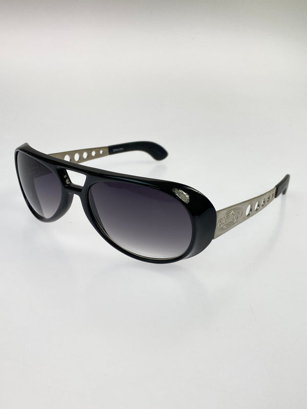 【中古品】【メンズ】 BLACK FLYS ブラックフライズ SUNGLASSES KING FLY サングラス キングフライ メタルテンプル アクセサリー 203-260521-em-05-min カラー：ブラック 万代Net店