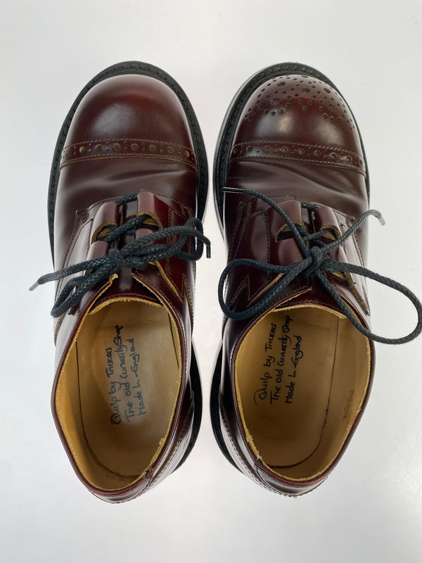 【中古品】【メンズ】 QUILP by TRICKER'S クイルプ バイ トリッカーズ PUNCHED CAP GHILLIE SHOES M7704 パンチドキャップ ギリーシューズ 革靴 ビジネスシューズ 164-260523-kk-11-min サイズ：6 1/2 カラー：バーガンディー 万代Net店