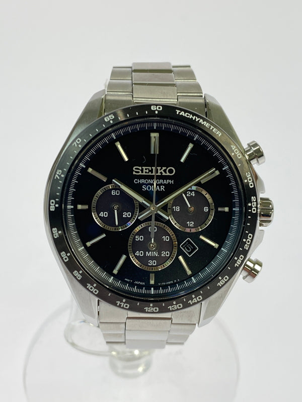 【中古品】【メンズ】 SEIKO セイコー セイコーセレクション Ｓシリーズ メンズソーラー クロノグラフ 腕時計 V175 -0FA0 メンズ ウォチ 197-260521-em-78-min カラー：シルバー 万代Net店