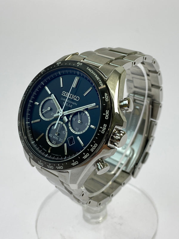 【中古品】【メンズ】 SEIKO セイコー セイコーセレクション Ｓシリーズ メンズソーラー クロノグラフ 腕時計 V175 -0FA0 メンズ ウォチ 197-260521-em-78-min カラー：シルバー 万代Net店