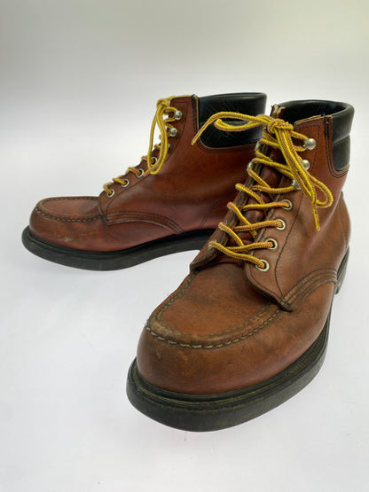 【現状渡し品】【メンズ/レディース】 RED WING レッドウィング 刺繍羽タグ SUPER SOLE MOC TOE WORK BOOTS 靴 シューズ ブーツ 164-260531-AS-78-min サイズ：7 1/2 カラー：ブラウン 万代Net店