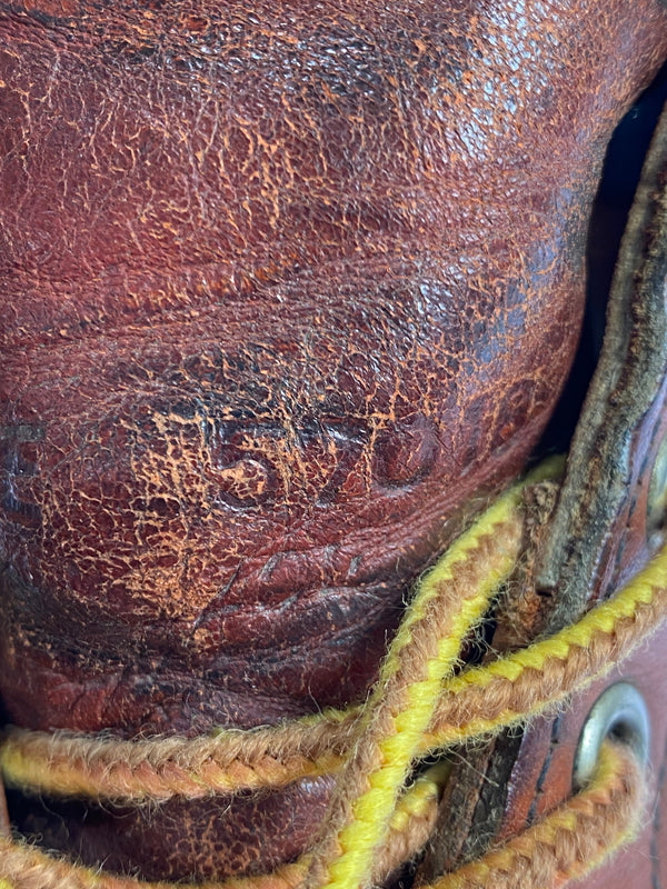 【現状渡し品】【メンズ/レディース】 RED WING レッドウィング 刺繍羽タグ SUPER SOLE MOC TOE WORK BOOTS 靴 シューズ ブーツ 164-260531-AS-78-min サイズ：7 1/2 カラー：ブラウン 万代Net店