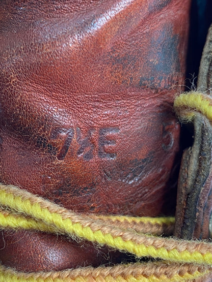 【現状渡し品】【メンズ/レディース】 RED WING レッドウィング 刺繍羽タグ SUPER SOLE MOC TOE WORK BOOTS 靴 シューズ ブーツ 164-260531-AS-78-min サイズ：7 1/2 カラー：ブラウン 万代Net店