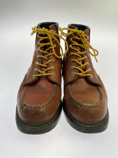 【現状渡し品】【メンズ/レディース】 RED WING レッドウィング 刺繍羽タグ SUPER SOLE MOC TOE WORK BOOTS 靴 シューズ ブーツ 164-260531-AS-78-min サイズ：7 1/2 カラー：ブラウン 万代Net店