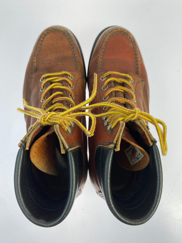 【現状渡し品】【メンズ/レディース】 RED WING レッドウィング 刺繍羽タグ SUPER SOLE MOC TOE WORK BOOTS 靴 シューズ ブーツ 164-260531-AS-78-min サイズ：7 1/2 カラー：ブラウン 万代Net店