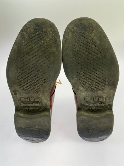 【現状渡し品】【メンズ/レディース】 RED WING レッドウィング 刺繍羽タグ SUPER SOLE MOC TOE WORK BOOTS 靴 シューズ ブーツ 164-260531-AS-78-min サイズ：7 1/2 カラー：ブラウン 万代Net店