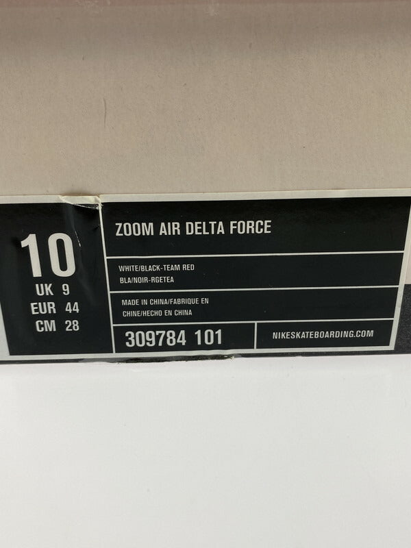 【中古品】【メンズ】 NIKE ナイキ ZOOM AIR DELTA FORCE 309784-101 2004年製 ズーム エアー デルタ フォース スニーカー 靴 160-260516-jt-02-min サイズ：US 10 28.0cm カラー：WHITE/BLACK-TEAM RED BLA/NOIR-RGETEA 万代Net店