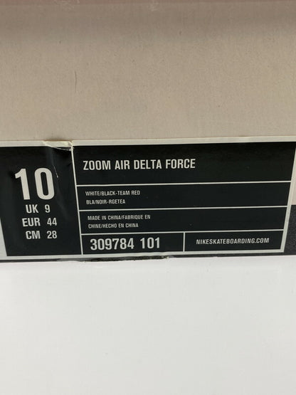 【中古品】【メンズ】 NIKE ナイキ ZOOM AIR DELTA FORCE 309784-101 2004年製 ズーム エアー デルタ フォース スニーカー 靴 160-260516-jt-02-min サイズ：US 10 28.0cm カラー：WHITE/BLACK-TEAM RED BLA/NOIR-RGETEA 万代Net店