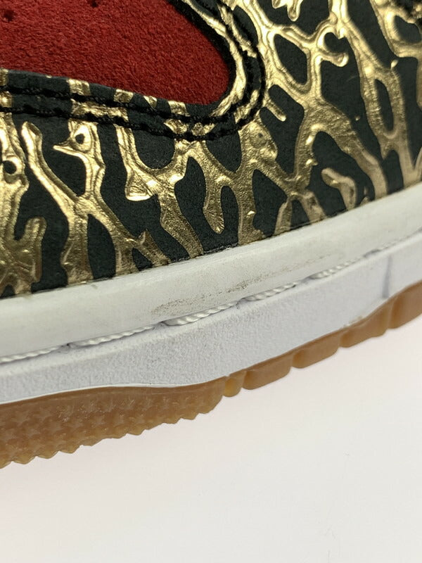 【中古品】【メンズ】 NIKE ID DUNK LOW 628307-991 ナイキ ダンク ロー スニーカー 靴 2013年製 ID 160-260516-jt-01-min サイズ：US 10 28.0cm カラー：レッド/ゴールド 万代Net店