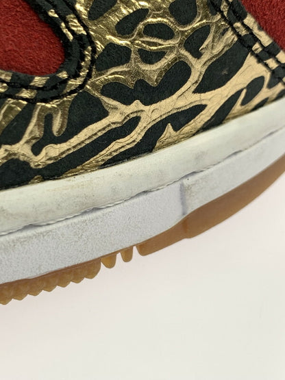 【中古品】【メンズ】 NIKE ID DUNK LOW 628307-991 ナイキ ダンク ロー スニーカー 靴 2013年製 ID 160-260516-jt-01-min サイズ：US 10 28.0cm カラー：レッド/ゴールド 万代Net店