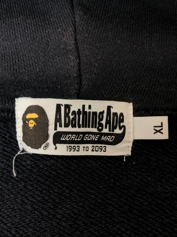 【現状渡し品】【メンズ】 A BATHING APE ア ベイシング エイプ LETTER PATCH ZIP UP HOODIE 001ZPH801011M レター パッチ ジップアップ フーディ メンズ パーカー 142-260520-KS-14-min サイズ：XL カラー：グレー 万代Net店