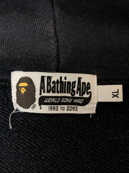 【現状渡し品】【メンズ】 A BATHING APE ア ベイシング エイプ LETTER PATCH ZIP UP HOODIE 001ZPH801011M レター パッチ ジップアップ フーディ メンズ パーカー 142-260520-KS-14-min サイズ：XL カラー：グレー 万代Net店