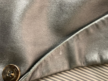 【現状渡し品】【メンズ】 SALVATORE FERRAGAMO サルヴァトーレフェラガモ イタリア製 REAL LEATHER COAT リアル レザー コート アウター 141-260526-jt-21-min サイズ：60 カラー：ブラック 万代Net店