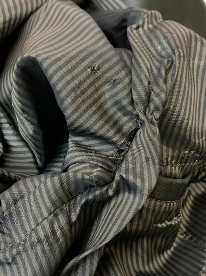 【現状渡し品】【メンズ】 SALVATORE FERRAGAMO サルヴァトーレフェラガモ イタリア製 REAL LEATHER COAT リアル レザー コート アウター 141-260526-jt-21-min サイズ：60 カラー：ブラック 万代Net店