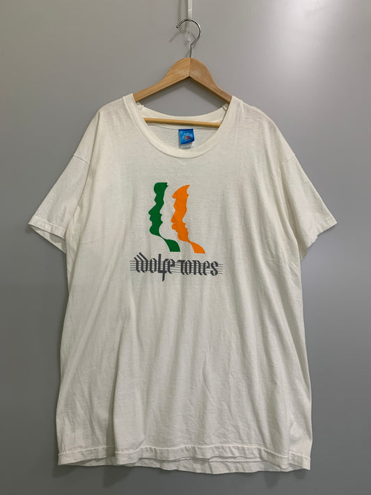 【中古品】【メンズ】 THE WOLFE TONES ザ ウルフ トーンズ 90S I'M A TONE HEAD TEE 1990年代 メンズ 半袖Tシャツ トップス 146-260530-KS-32-min サイズ：XL カラー：ホワイト 万代Net店