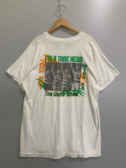 【中古品】【メンズ】 THE WOLFE TONES ザ ウルフ トーンズ 90S I'M A TONE HEAD TEE 1990年代 メンズ 半袖Tシャツ トップス 146-260530-KS-32-min サイズ：XL カラー：ホワイト 万代Net店