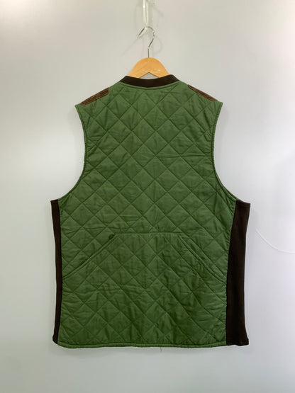 【現状渡し品】【メンズ】 BARBOUR バブアー ガンパッチ キルティングベスト アウター 144-260520-AS-41-min サイズ：L カラー：グリーン 万代Net店