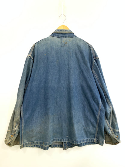【現状渡し品】【メンズ】 LEE リー 70's 91-J DENIM COVERALL 70年代 デニムカバーオール ライトアウター 146-260529-yn-11-min サイズ：表記不明 下記参照 カラー：インディゴ 万代Net店