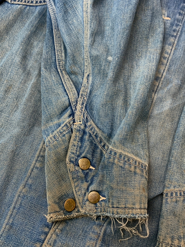 【現状渡し品】【メンズ】 LEE リー 70's 91-J DENIM COVERALL 70年代 デニムカバーオール ライトアウター 146-260529-yn-11-min サイズ：表記不明 下記参照 カラー：インディゴ 万代Net店