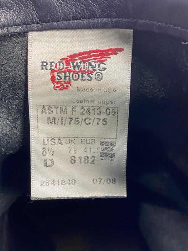 【現状渡し品】【メンズ】 RED WING レッドウィング 8782 エンジニアブーツ 靴 シューズ 164-260531-AS-76-min サイズ：8 1/2 カラー：ブラック 万代Net店