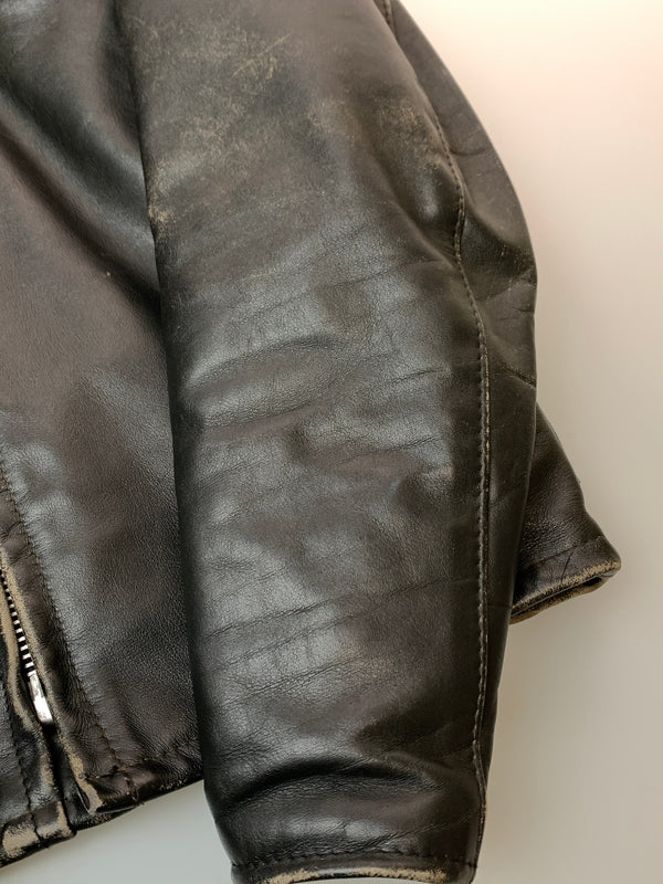 【中古品】【メンズ】 SCHOTT ショット SINGLE RIDERS JACKET シングルライダースジャケット アウター 145-260529-yn-10-min サイズ：40 カラー：ブラック 万代Net店