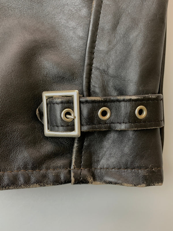 【中古品】【メンズ】 SCHOTT ショット SINGLE RIDERS JACKET シングルライダースジャケット アウター 145-260529-yn-10-min サイズ：40 カラー：ブラック 万代Net店