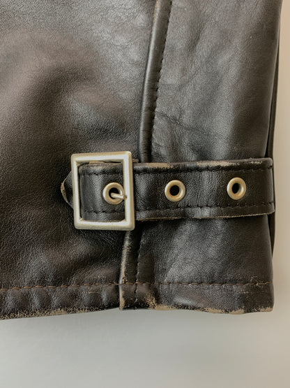 【中古品】【メンズ】 SCHOTT ショット SINGLE RIDERS JACKET シングルライダースジャケット アウター 145-260529-yn-10-min サイズ：40 カラー：ブラック 万代Net店