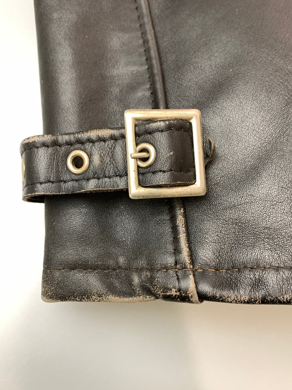 【中古品】【メンズ】 SCHOTT ショット SINGLE RIDERS JACKET シングルライダースジャケット アウター 145-260529-yn-10-min サイズ：40 カラー：ブラック 万代Net店