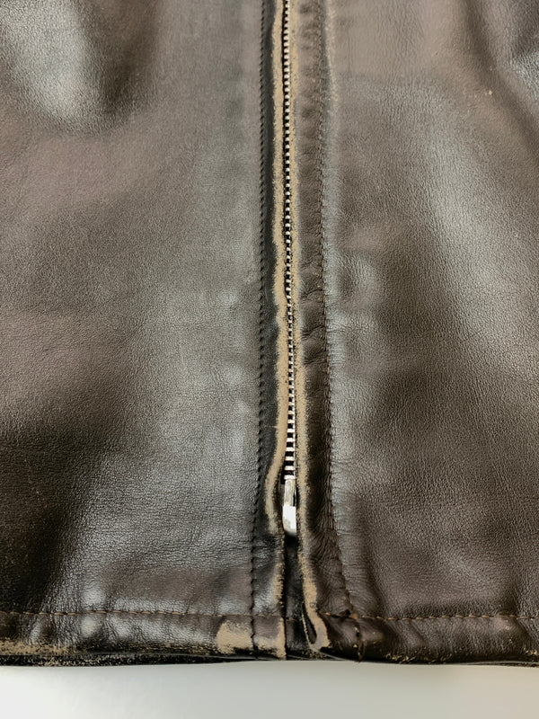 【中古品】【メンズ】 SCHOTT ショット SINGLE RIDERS JACKET シングルライダースジャケット アウター 145-260529-yn-10-min サイズ：40 カラー：ブラック 万代Net店