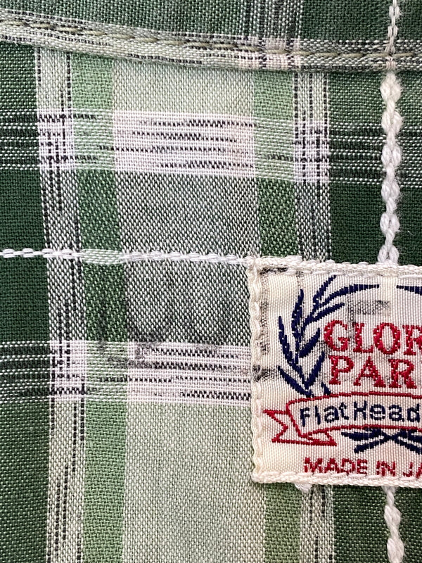 【中古品】【メンズ】 GLORY PARK フラットヘッド グローリーパーク WESTERN S S SHIRT ウェスタン 半袖シャツ トップス 145-260626-jt-10-min サイズ：38 カラー：グリーン系 万代Net店