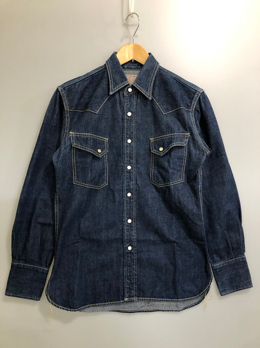 【中古品】【メンズ】 THE FLAD HEAD フラットヘッド 7001 WESTERN DENIM SHIRT ウエスタン デニムシャツ ロングスリーブ 145-260520-AS-32-min サイズ：38 カラー：インディゴ 万代Net店