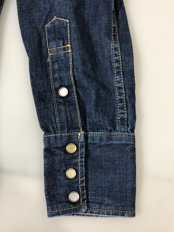 【中古品】【メンズ】 THE FLAD HEAD フラットヘッド 7001 WESTERN DENIM SHIRT ウエスタン デニムシャツ ロングスリーブ 145-260520-AS-32-min サイズ：38 カラー：インディゴ 万代Net店