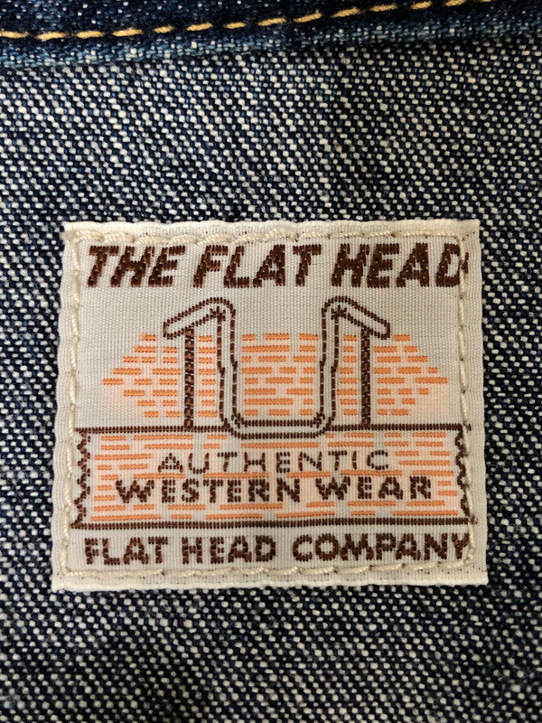 【中古品】【メンズ】 THE FLAD HEAD フラットヘッド 7001 WESTERN DENIM SHIRT ウエスタン デニムシャツ ロングスリーブ 145-260520-AS-32-min サイズ：38 カラー：インディゴ 万代Net店