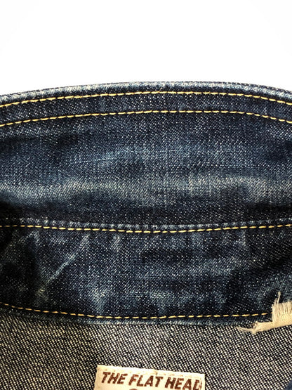 【中古品】【メンズ】 THE FLAD HEAD フラットヘッド 7001 WESTERN DENIM SHIRT ウエスタン デニムシャツ ロングスリーブ 145-260520-AS-32-min サイズ：38 カラー：インディゴ 万代Net店