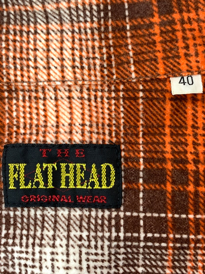 【中古品】【メンズ】 THE FLAD HEAD フラッドヘッド OPEN COLLAR FLANNEL SHIRT フランネルシャツ ロングスリーブ 145-260520-AS-53-min サイズ：40 カラー：オレンジ 万代Net店