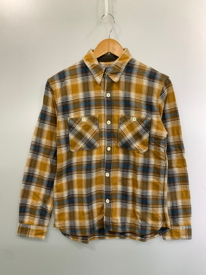 【中古品】【メンズ】 THE FLAD HEAD フラッドヘッド HEAVY FLANNEL SHIRT フランネルシャツ ロングスリーブ 145-260520-AS-52-min サイズ：38 カラー：イエロー/ブルー 万代Net店