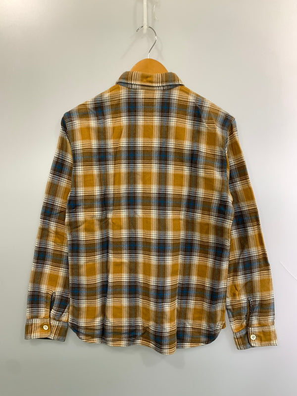 【中古品】【メンズ】 THE FLAD HEAD フラッドヘッド HEAVY FLANNEL SHIRT フランネルシャツ ロングスリーブ 145-260520-AS-52-min サイズ：38 カラー：イエロー/ブルー 万代Net店