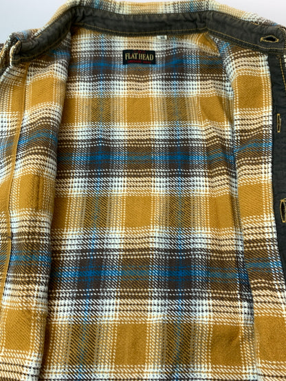 【中古品】【メンズ】 THE FLAD HEAD フラッドヘッド HEAVY FLANNEL SHIRT フランネルシャツ ロングスリーブ 145-260520-AS-52-min サイズ：38 カラー：イエロー/ブルー 万代Net店