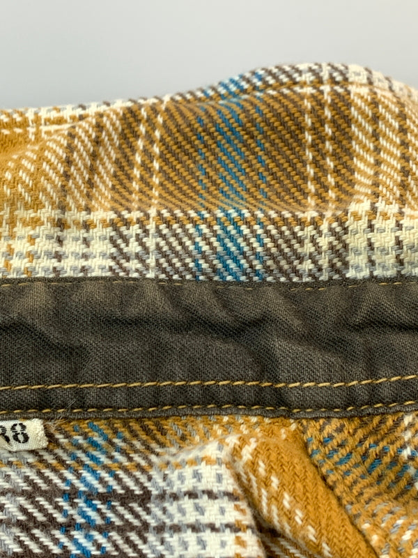 【中古品】【メンズ】 THE FLAD HEAD フラッドヘッド HEAVY FLANNEL SHIRT フランネルシャツ ロングスリーブ 145-260520-AS-52-min サイズ：38 カラー：イエロー/ブルー 万代Net店