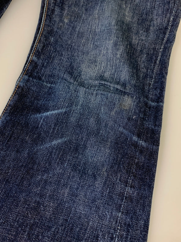 【中古品】【メンズ】 THE FLAT HEAD ザ フラットヘッド ZIPPER TYPE DENIM PANTS ジッパータイプ デニムパンツ メンズ ボトムス 156-260520-KS-32-min サイズ：34 カラー：ブルー 万代Net店