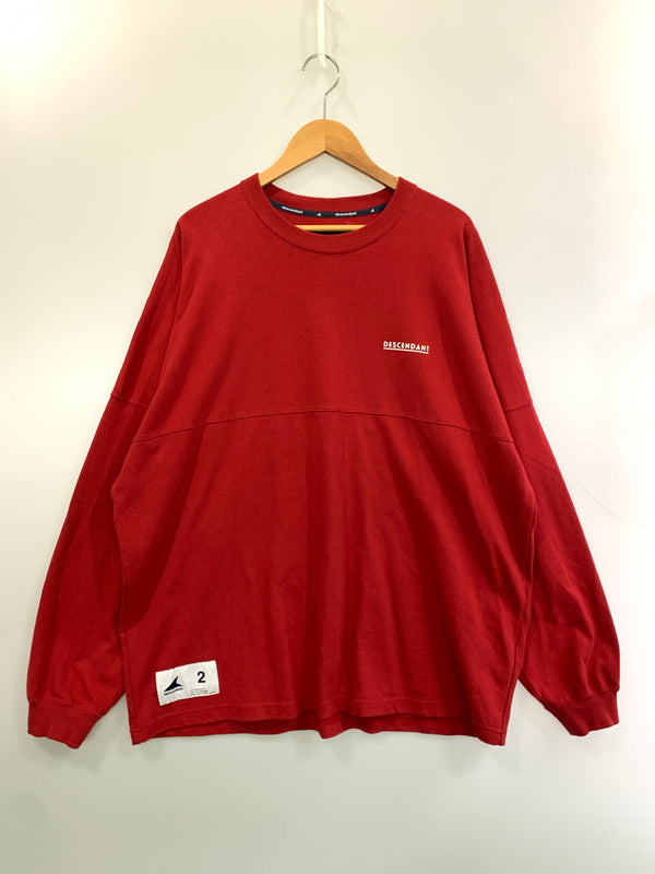 【中古品】【メンズ】 DESCENDANT ディセンダント BERTH JERSEY LS バースジャージ ロングスリーブ 長袖 トップス 140-260529-yn-18-min サイズ：2 カラー：レッド 万代Net店