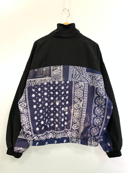 【中古美品】【メンズ】 NEIGHBORHOOD ネイバーフッド 21AW BANDANA CHOPPED TRACK JACKET 212AQNH-JKM03 バンダナ チョップド トラックジャケット ライトアウター 142-260529-yn-13-min サイズ：M カラー：ブラック 万代Net店