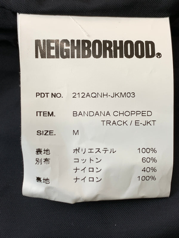 【中古美品】【メンズ】 NEIGHBORHOOD ネイバーフッド 21AW BANDANA CHOPPED TRACK JACKET 212AQNH-JKM03 バンダナ チョップド トラックジャケット ライトアウター 142-260529-yn-13-min サイズ：M カラー：ブラック 万代Net店