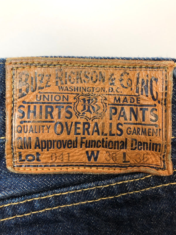 【中古品】【メンズ】 BUZZ RICKSON'S バズリクソンズ 041 DENIM PANTS デニムパンツ 大戦モデル ボトムス 156-260519-yn-34-min サイズ：W38 L36 カラー：インディゴ 万代Net店