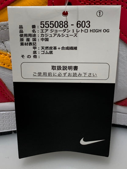 【中古品】【メンズ】 NIKE ナイキ AIR JORDAN 1 HIGH OG LIGHT FUSION RED 555088-603 エアジョーダン1 ハイ OG スニーカー メンズ シューズ 靴 160-260521-em-53-min サイズ：27.0cm カラー：ライトフュージョンレッド 万代Net店