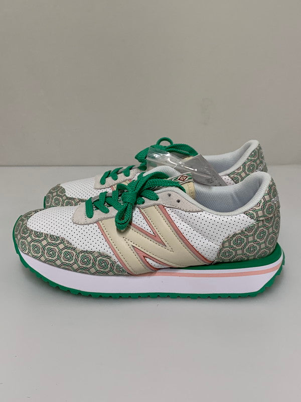 【中古品】【メンズ】 NEW BALANCE ニューバランス × CASABLANCA カサブランカ MS237CBA 237 MONOGRAM モノグラム スニーカー メンズ シューズ 靴 162-260521-em-46-min サイズ：27.5cm カラー：ホワイト/グリーン/ピンク 万代Net店