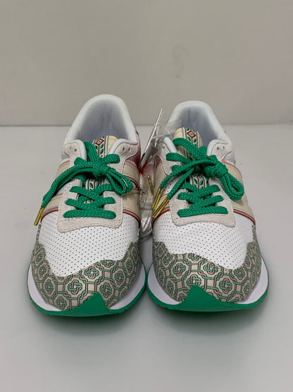 【中古品】【メンズ】 NEW BALANCE ニューバランス × CASABLANCA カサブランカ MS237CBA 237 MONOGRAM モノグラム スニーカー メンズ シューズ 靴 162-260521-em-46-min サイズ：27.5cm カラー：ホワイト/グリーン/ピンク 万代Net店