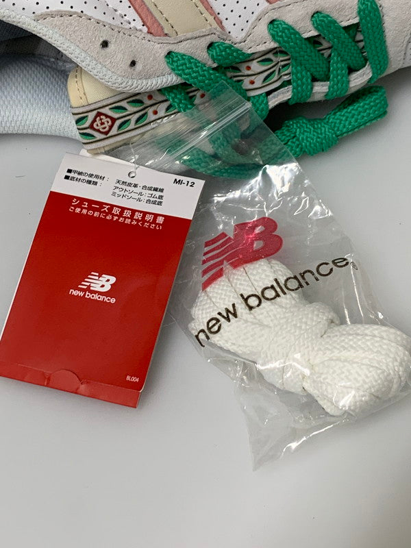 【中古品】【メンズ】 NEW BALANCE ニューバランス × CASABLANCA カサブランカ MS237CBA 237 MONOGRAM モノグラム スニーカー メンズ シューズ 靴 162-260521-em-46-min サイズ：27.5cm カラー：ホワイト/グリーン/ピンク 万代Net店